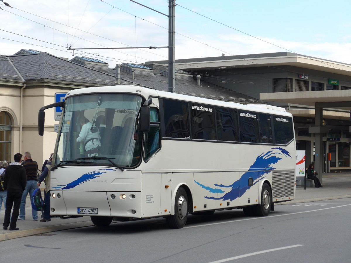 (165'201) - Aus Tschechien: Kancelar, Plzen - 2P7 4707 - Bova am 19. September 2015 beim Bahnhof Chur