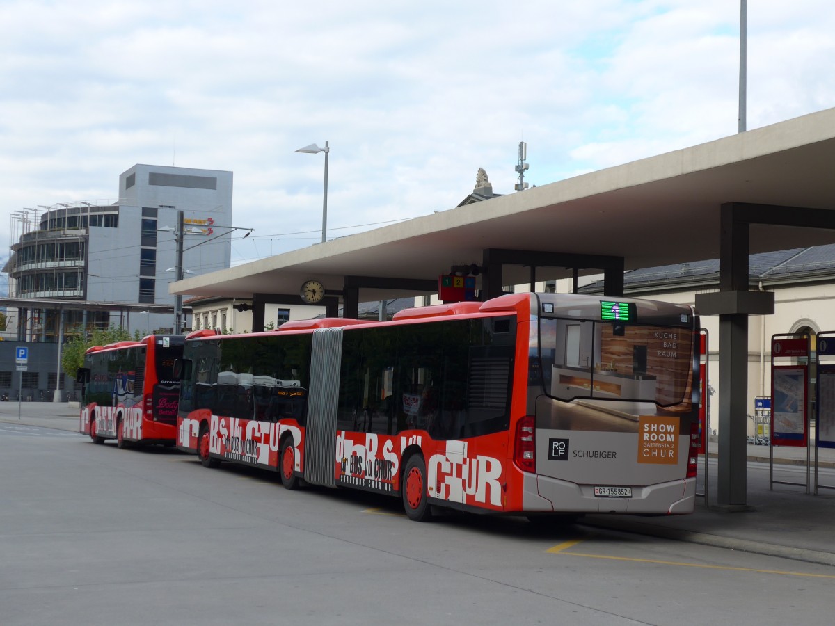 (165'215) - SBC Chur - Nr. 52/GR 155'852 - Mercedes am 19. September 2015 beim Bahnhof Chur