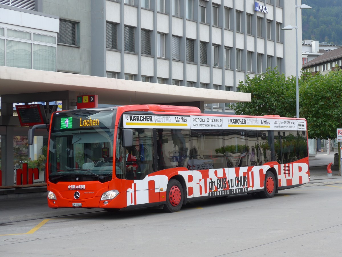 (165'219) - SBC Chur - Nr. 1/GR 97'501 - Mercedes am 19. September 2015 beim Bahnhof Chur