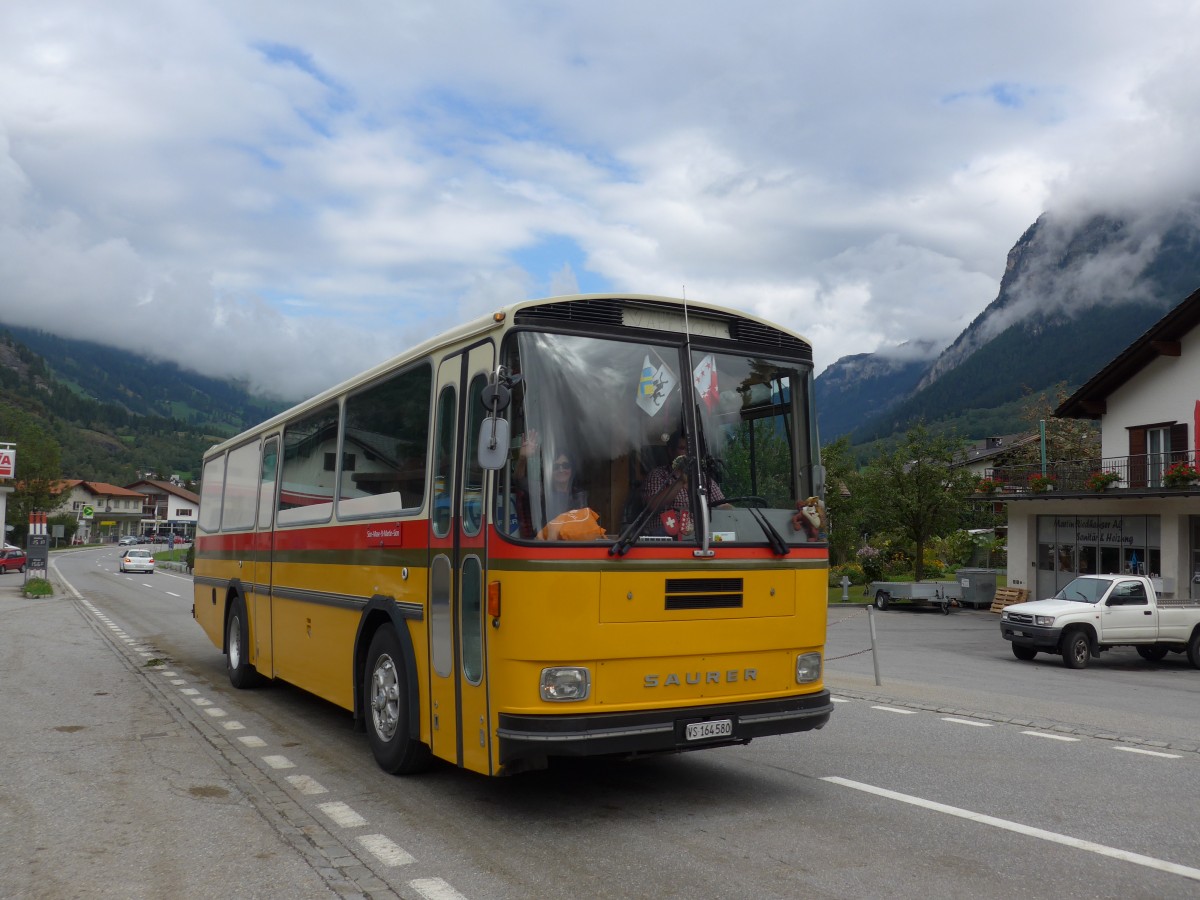 (165'396) - Maillard, Evolne - VS 164'580 - Saurer/Tscher (ex Segessenmann, Burgistein; ex P 24'229) am 19. September 2015 in Andeer, Tgavugl