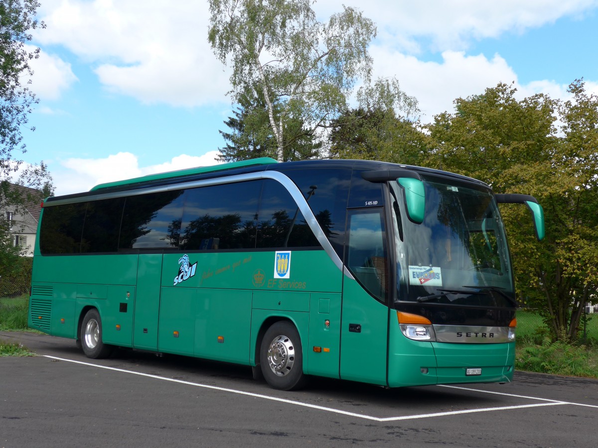 (165'459) - EF Services, Wrenlos - AG 189'200 - Setra am 20. September 2015 in Thun, Scherzligen/Schadau