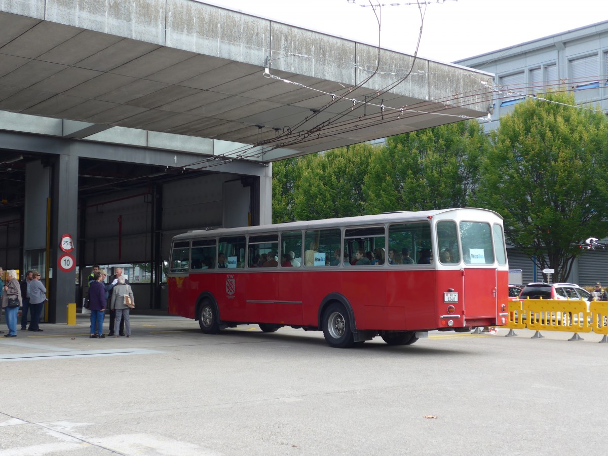 (165'869) - VW Winterthur (Rtrobus) - Nr. 254/VD 1240 - Volvo/Tscher (ex Zivilschutz, Winterthur; ex VW Winterthur Nr. 254) am 26. September 2015 in Winterthur, Depot Grzefeld