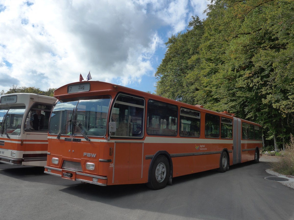 (165'977) - ZVB Zug (RWB) - Nr. 35 - FBW/Hess am 4. Oktober 2015 in Burgdorf, kihof Ziegelgut