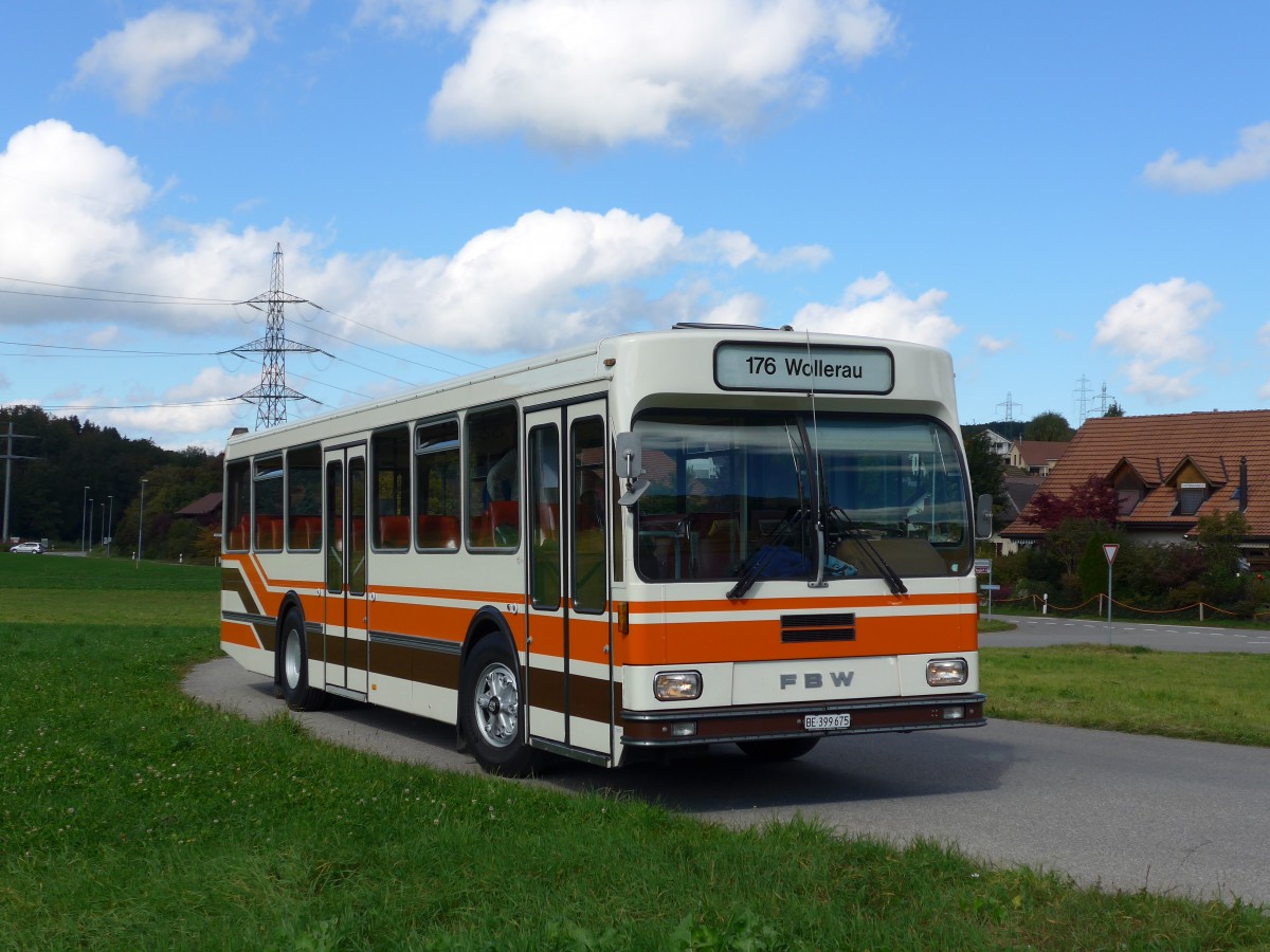 (165'982) - Wegmller, Mnsingen - BE 399'675 - FBW/R&J (ex Bamert, Wollerau) am 4. Oktober 2015 in Wynigen, Landi