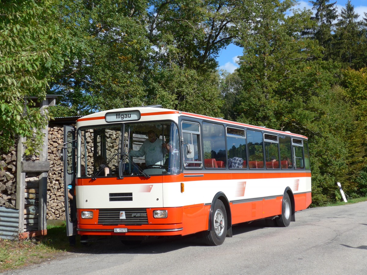 (166'010) - Frey, Opfikon - GL 15'272 - FBW/R&J (ex Tiemann, Oetwil Nr. 20; ex AAGS Schwyz Nr. 20) am 4. Oktober 2015 in Kaltacker, Diebstu