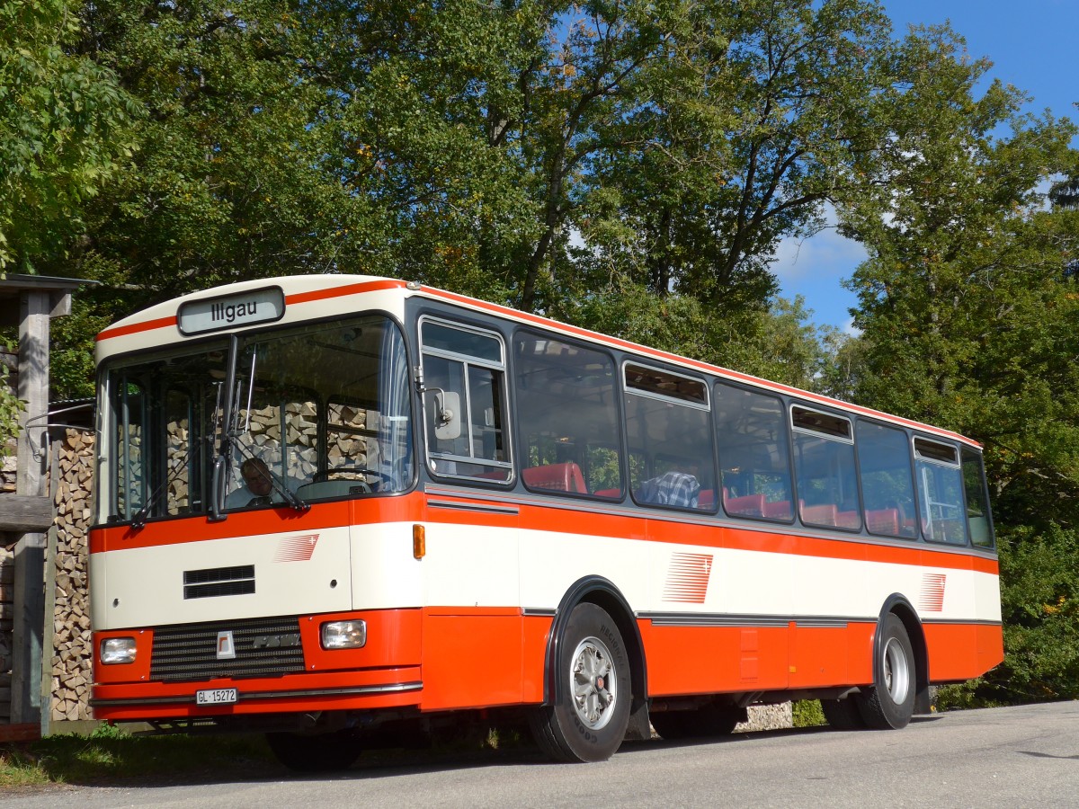 (166'011) - Frey, Opfikon - GL 15'272 - FBW/R&J (ex Tiemann, Oetwil Nr. 20; ex AAGS Schwyz Nr. 20) am 4. Oktober 2015 in Kaltacker, Diebstu