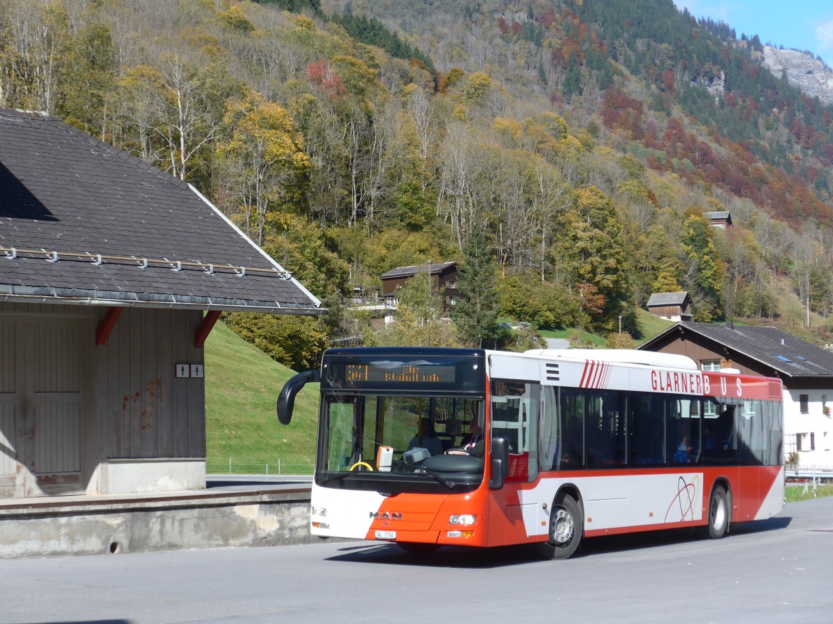 (166'150) - AS Engi - Nr. 2/GL 7702 - MAN (ex WilMobil, Wil Nr. 255; ex Vorfhrfahrzeug) am 10. Oktober 2015 in Elm, Station