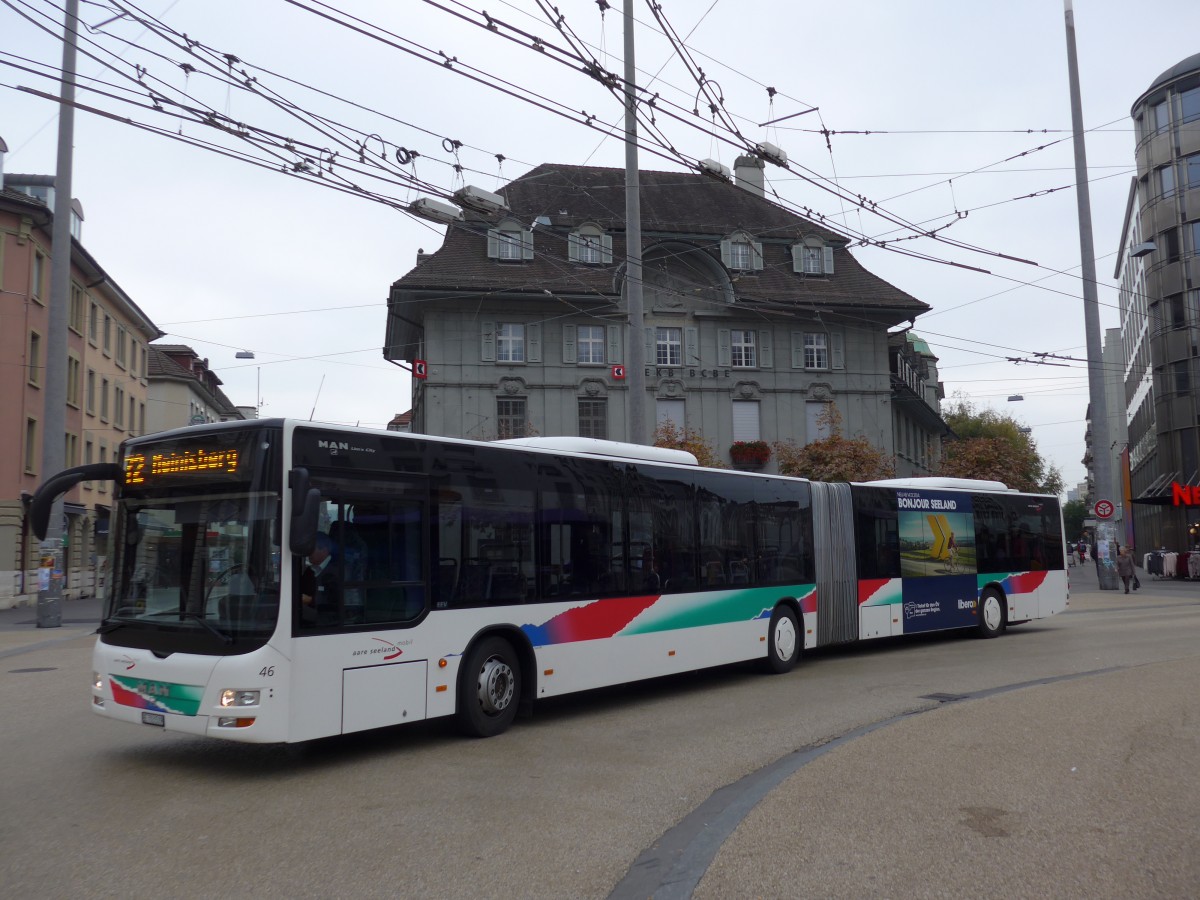 (166'356) - ASm Langenthal - Nr. 46/BE 703'519 - MAN am 24. Oktober 2015 in Biel, Zentralplatz