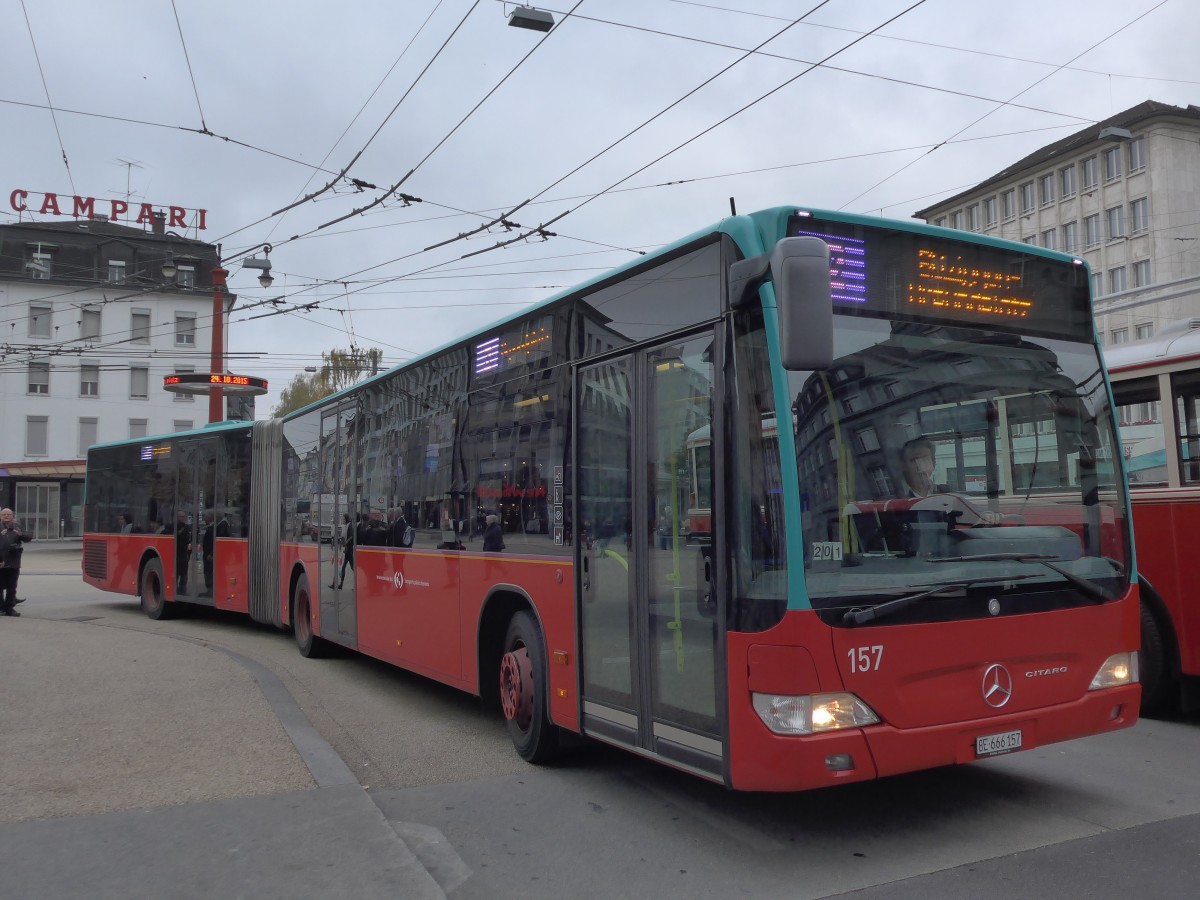 (166'359) - VB Biel - Nr. 157/BE 666'157 - Mercedes am 24. Oktober 2015 in Biel, Zentralplatz