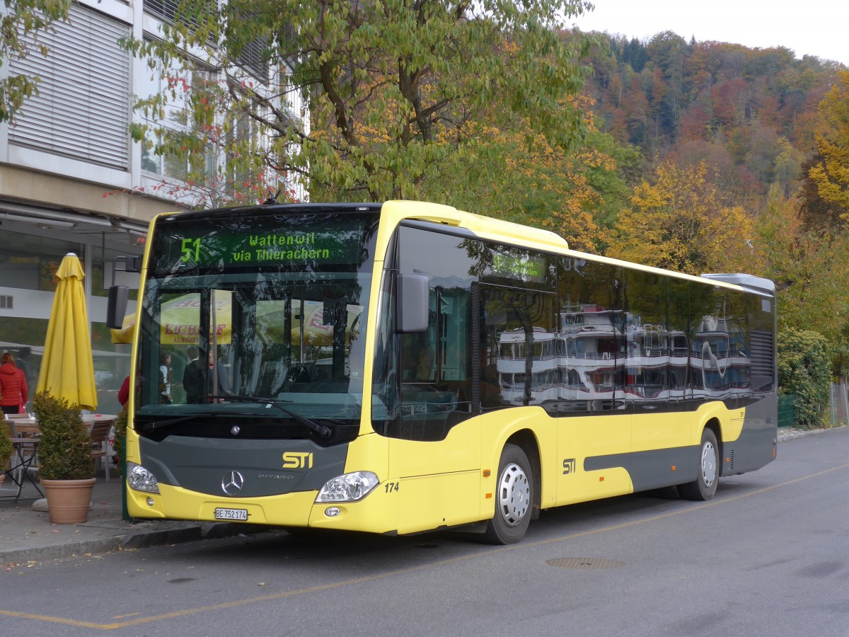 (166'484) - STI Thun - Nr. 174/BE 752'174 - Mercedes am 24. Oktober 2015 bei der Schifflndte Thun