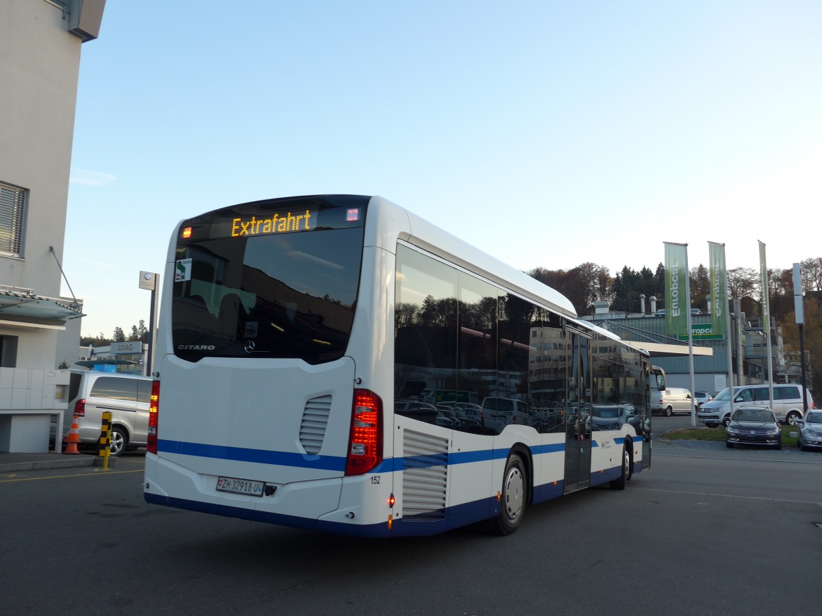 (166'553) - ZVB Zug - Nr. 152/ZH 32'918 U - Mercedes am 6. November 2015 in Kloten, EvoBus