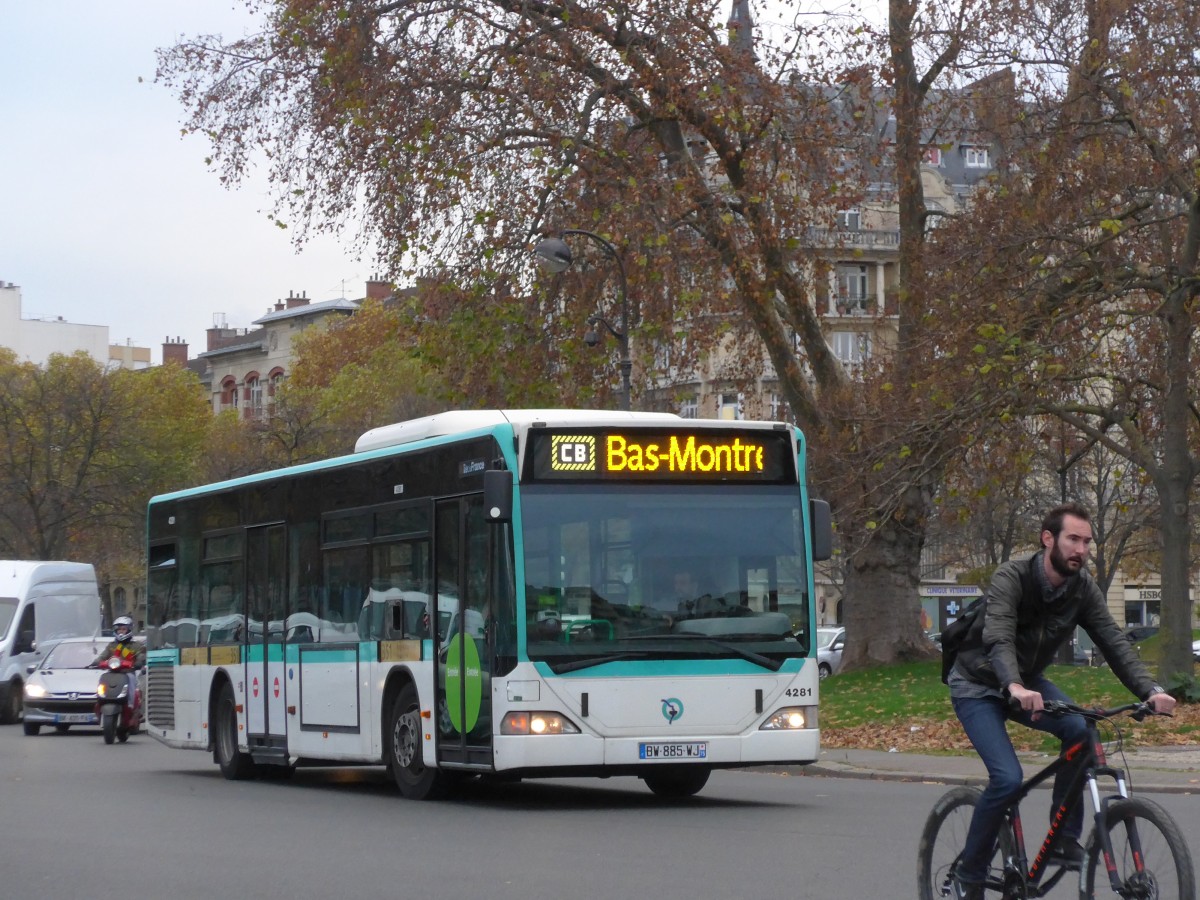 (166'767) - RATP Paris - Nr. 4281/BW 885 WJ - Mercedes am 16. November 2015 in Paris, Nation