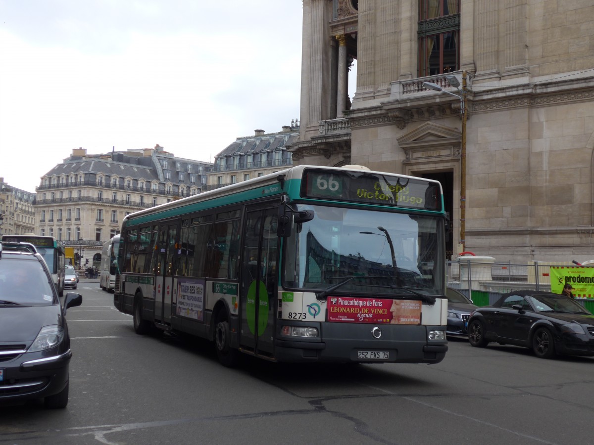 (166'943) - RATP Paris - Nr. 8273/252 PXS 75 - Irisbus am 16. November 2015 in Paris, Opra