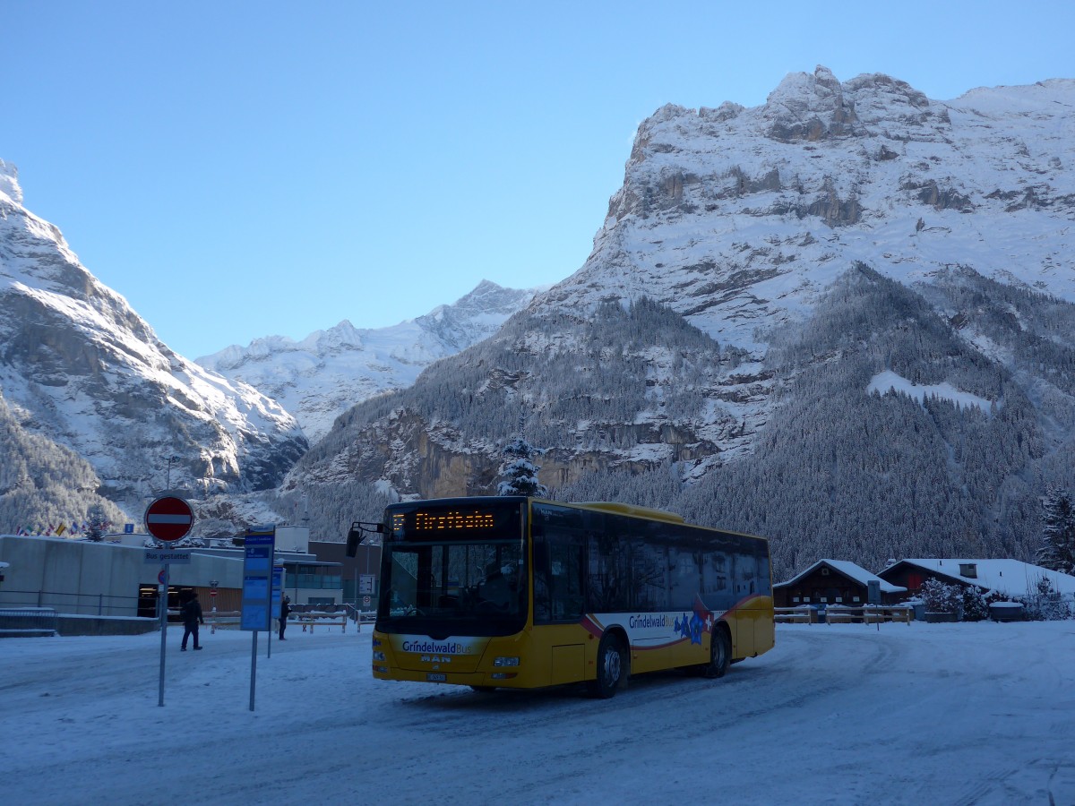 (167'462) - AVG Grindelwald - Nr. 20/BE 349'361 - MAN/Gppel am 23. November 2015 beim Bahnhof Grindelwald