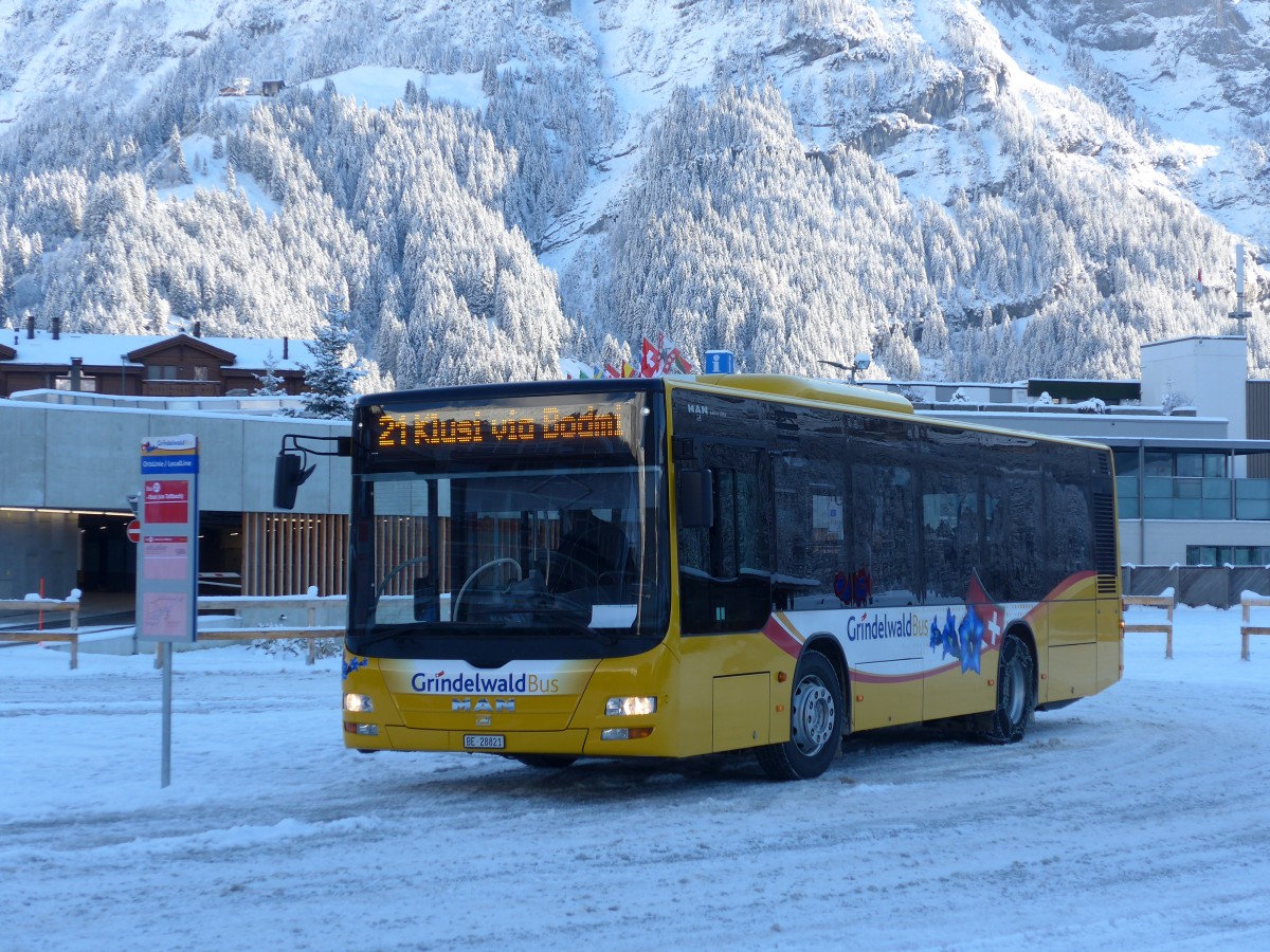 (167'470) - AVG Grindelwald - Nr. 16/BE 28'821 - MAN am 23. November 2015 beim Bahnhof Grindelwald