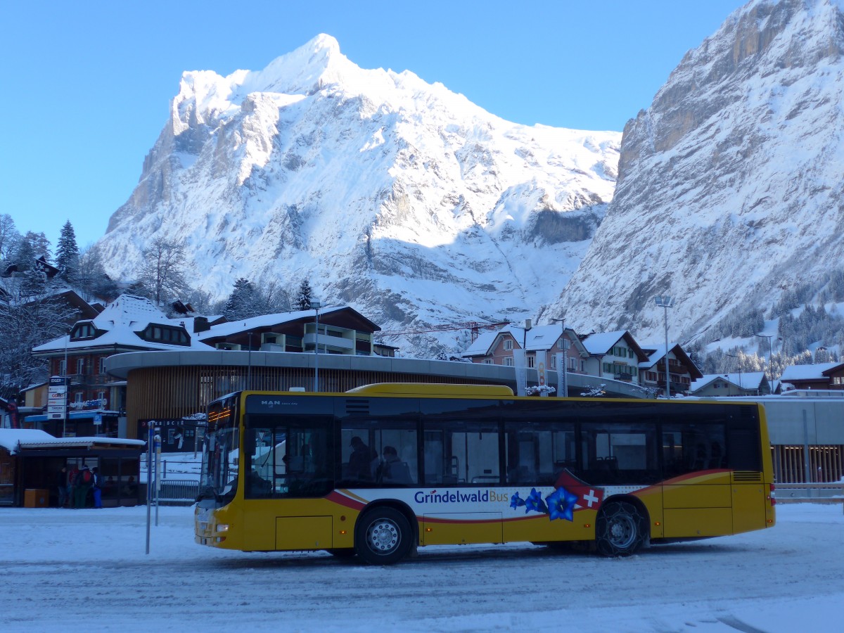 (167'471) - AVG Grindelwald - Nr. 16/BE 28'821 - MAN am 23. November 2015 beim Bahnhof Grindelwald