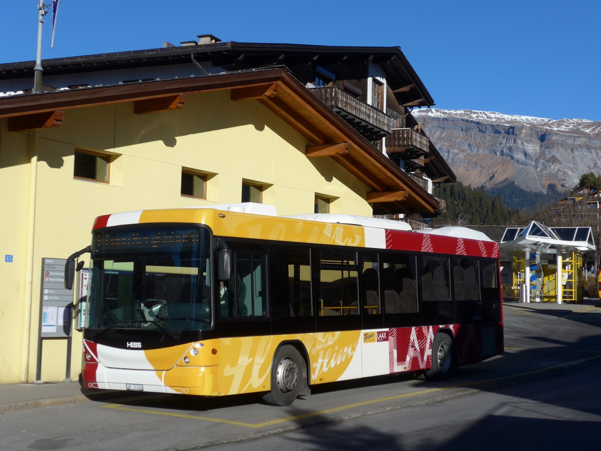 (167'991) - Stuppan, Flims - GR 11'334 - Scania/Hess am 26. Dezember 2015 in Laax, Post