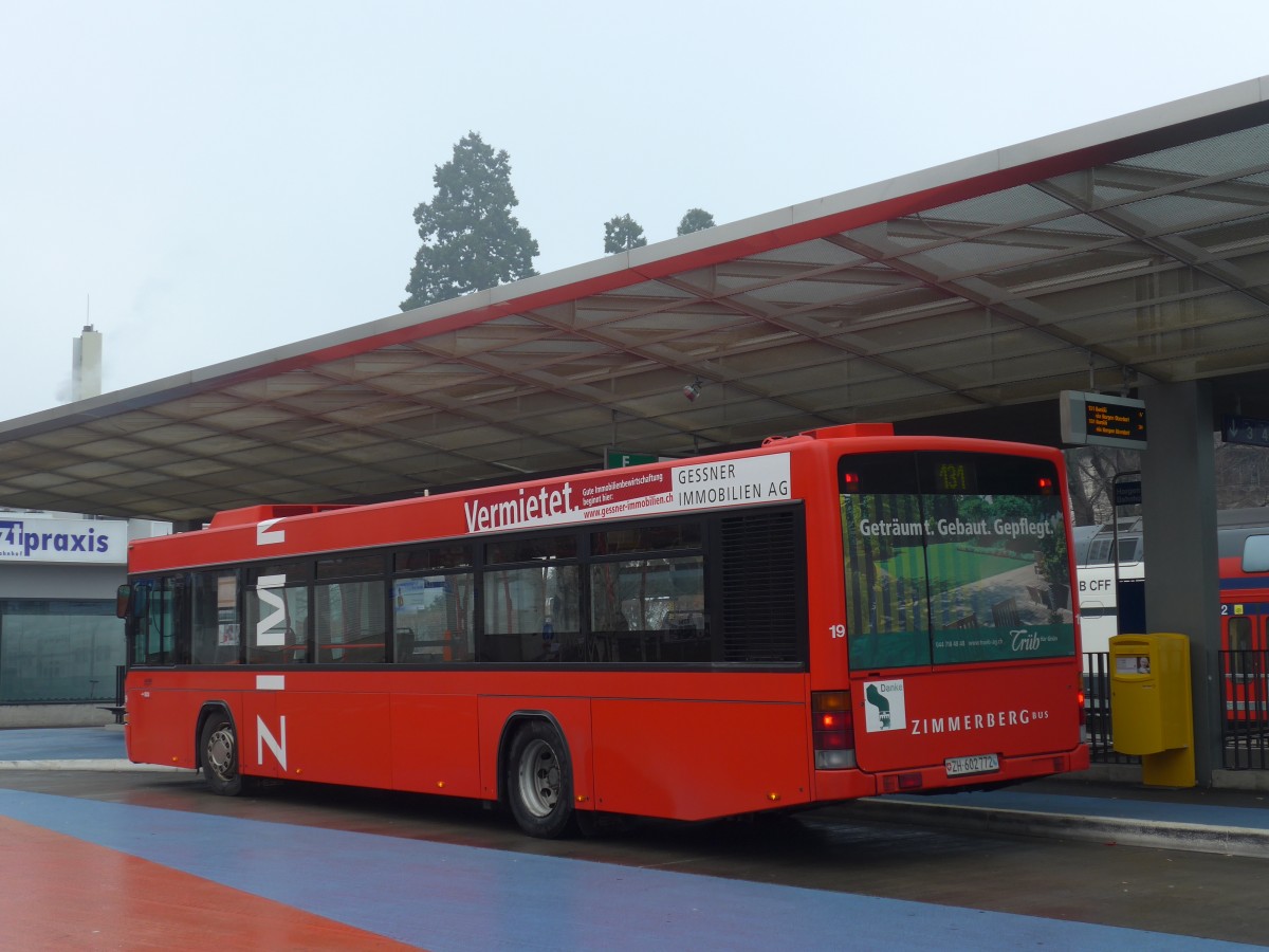 (168'168) - AHW Horgen - Nr. 19/ZH 602'772 - Volvo/Hess am 1. Januar 2016 beim Bahnhof Horgen