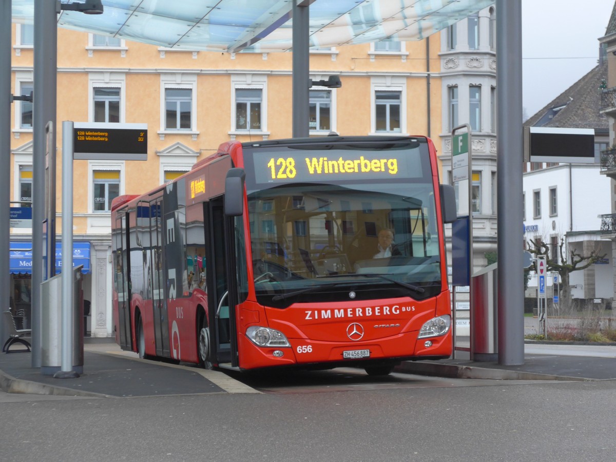 (168'198) - AHW Horgen - Nr. 656/ZH 456'887 - Mercedes am 1. Januar 2016 beim Bahnhof Wdenswil