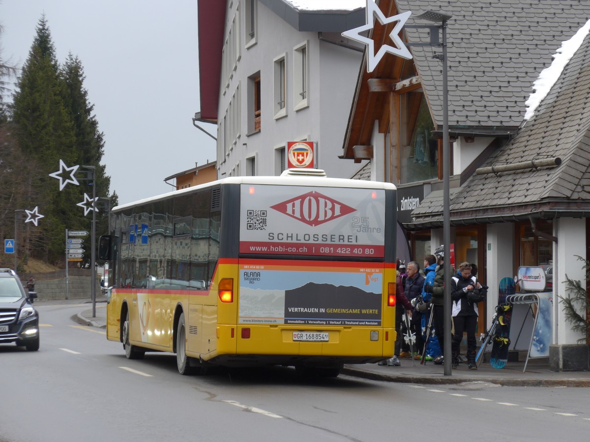 (168'259) - PostAuto Graubnden - GR 168'854 - Mercedes (ex Vogt, Klosters Nr. 7) am 2. Januar 2016 in Lenzerheide, Post