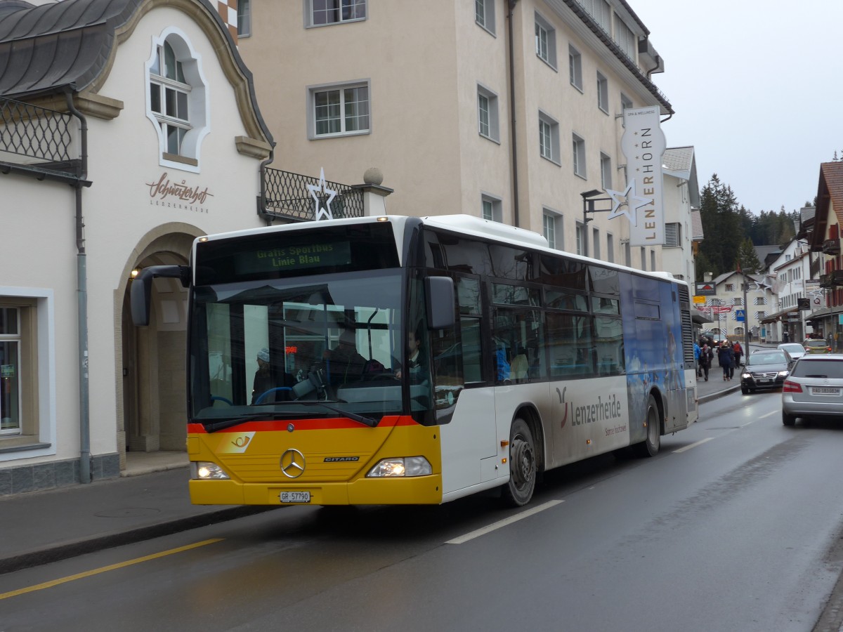 (168'270) - Bossi&Hemmi, Tiefencastel - GR 57'790 - Mercedes (ex Ming, Sils-Maria; ex V-Bus, PL-Zory Nr. 3; ex ???) am 2. Januar 2016 in Lenzerheide, Post