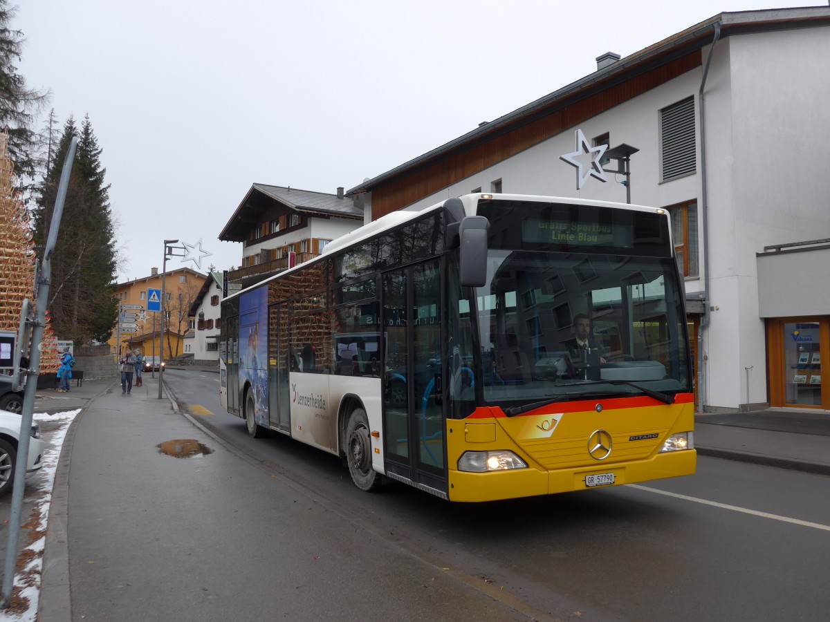 (168'273) - Bossi&Hemmi, Tiefencastel - GR 57'790 - Mercedes (ex Ming, Sils-Maria; ex V-Bus, PL-Zory Nr. 3; ex ???) am 2. Januar 2016 in Lenzerheide, Voa Principale