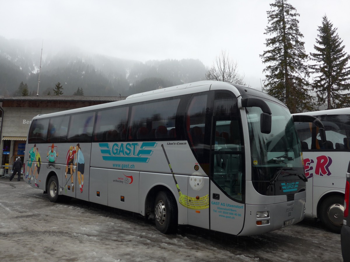 (168'348) - Gast, Utzenstorf - BE 42'011 - MAN am 9. Januar 2016 in Adelboden, ASB