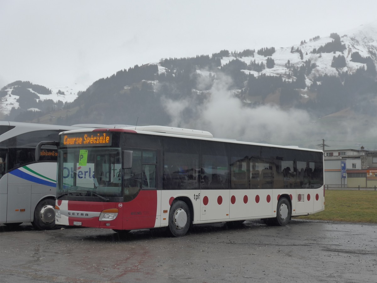 (168'416) - Wieland, Murten - Nr. 58/FR 300'636 - Setra am 9. Januar 2016 in Frutigen, Flugplatz