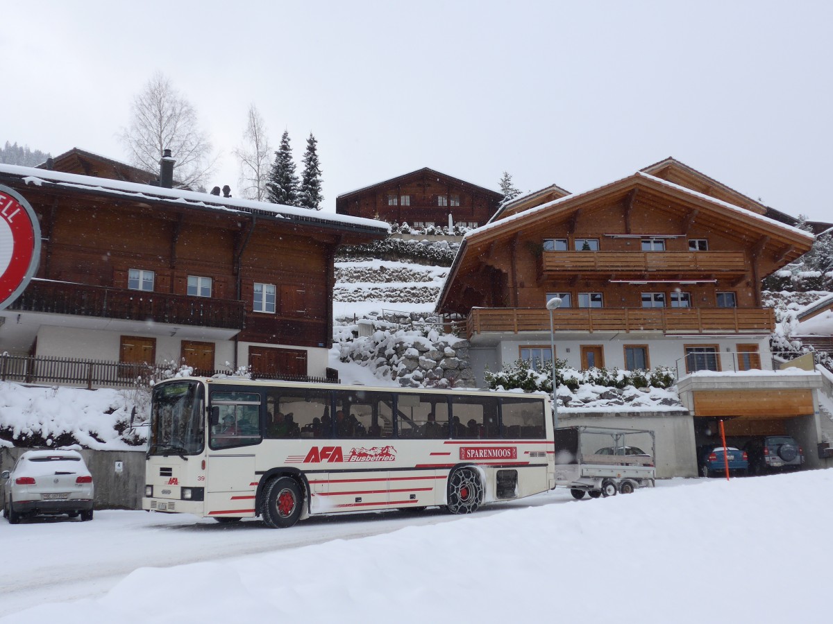 (168'485) - AFA Adelboden - Nr. 39/BE 25'753 - NAW/R&J (ex Nr. 18; ex Autopostale, Mendrisio Nr. 38; ex Piotti, Balerna Nr. 38; ex AAGI Interlaken Nr. 38; ex Schmocker, Beatenberg Nr. 3) am 17. Januar 2016 in Zweisimmen, Eggetlistrasse