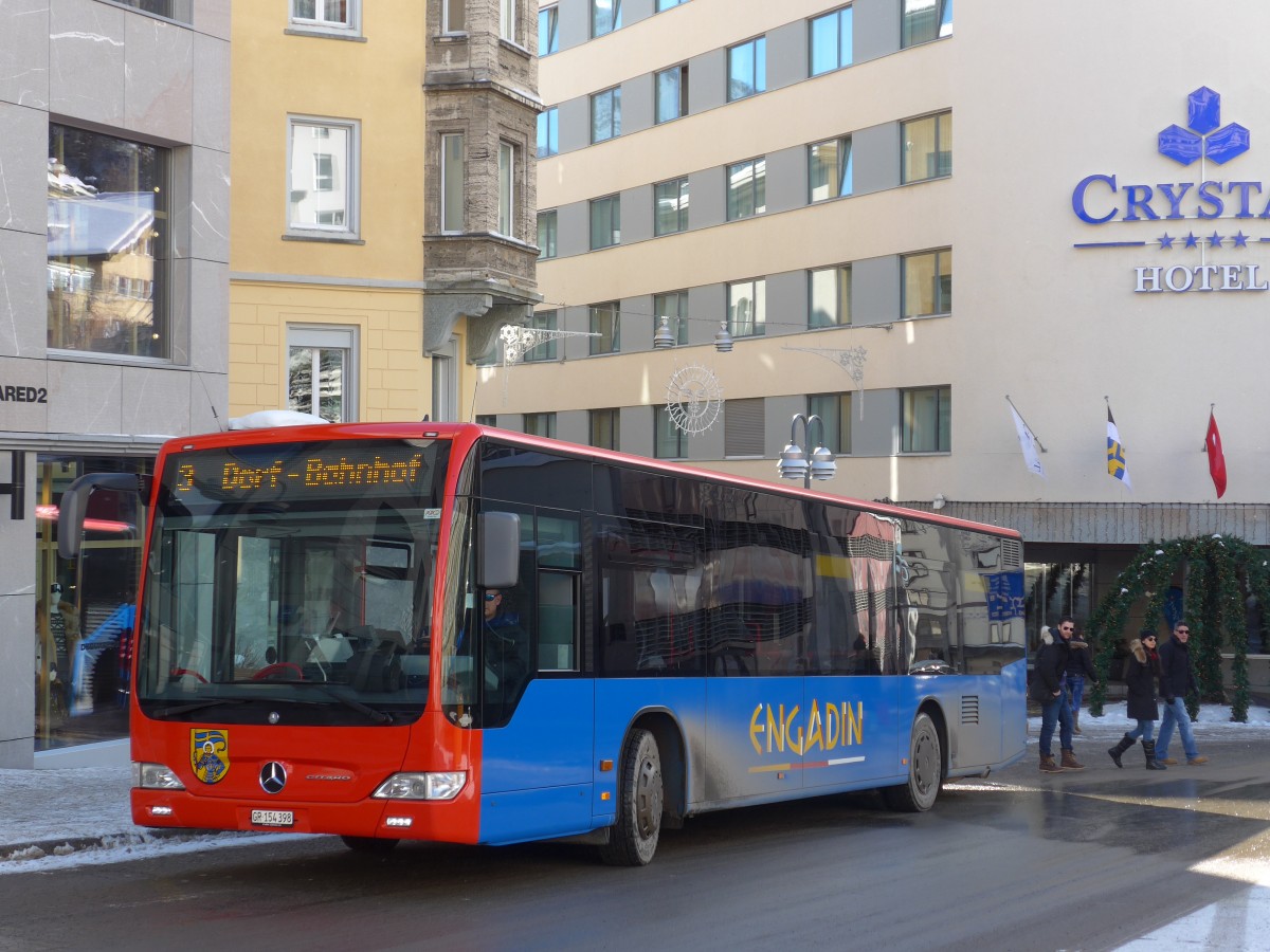 (168'522) - Chrisma, St. Moritz - GR 154'398 - Mercedes am 23. Januar 2016 in St. Moritz, Schulhausplatz