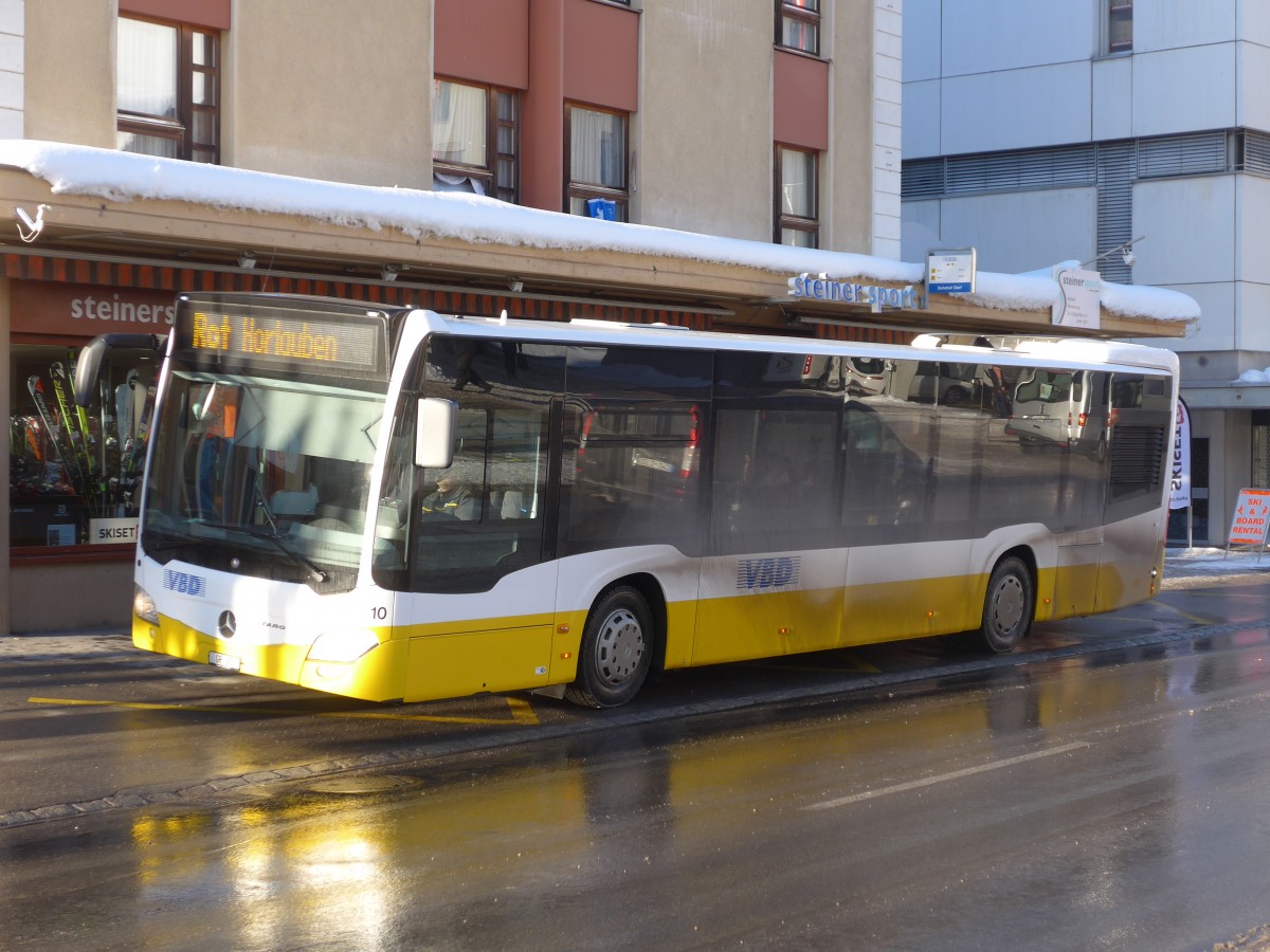 (168'547) - VBD Davos - Nr. 10/GR 35 - Mercedes am 23. Januar 2016 beim Bahnhof Davos Dorf