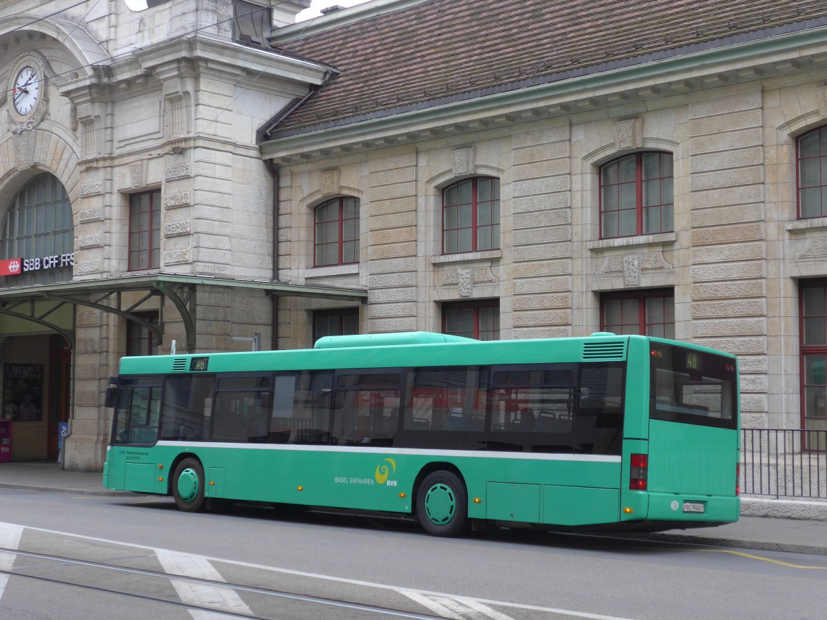 (168'742) - MAB Basel - Nr. 29/BS 99'400 - MAN (ex BVB Basel Nr. 823) am 20. Februar 2016 beim Bahnhof Basel