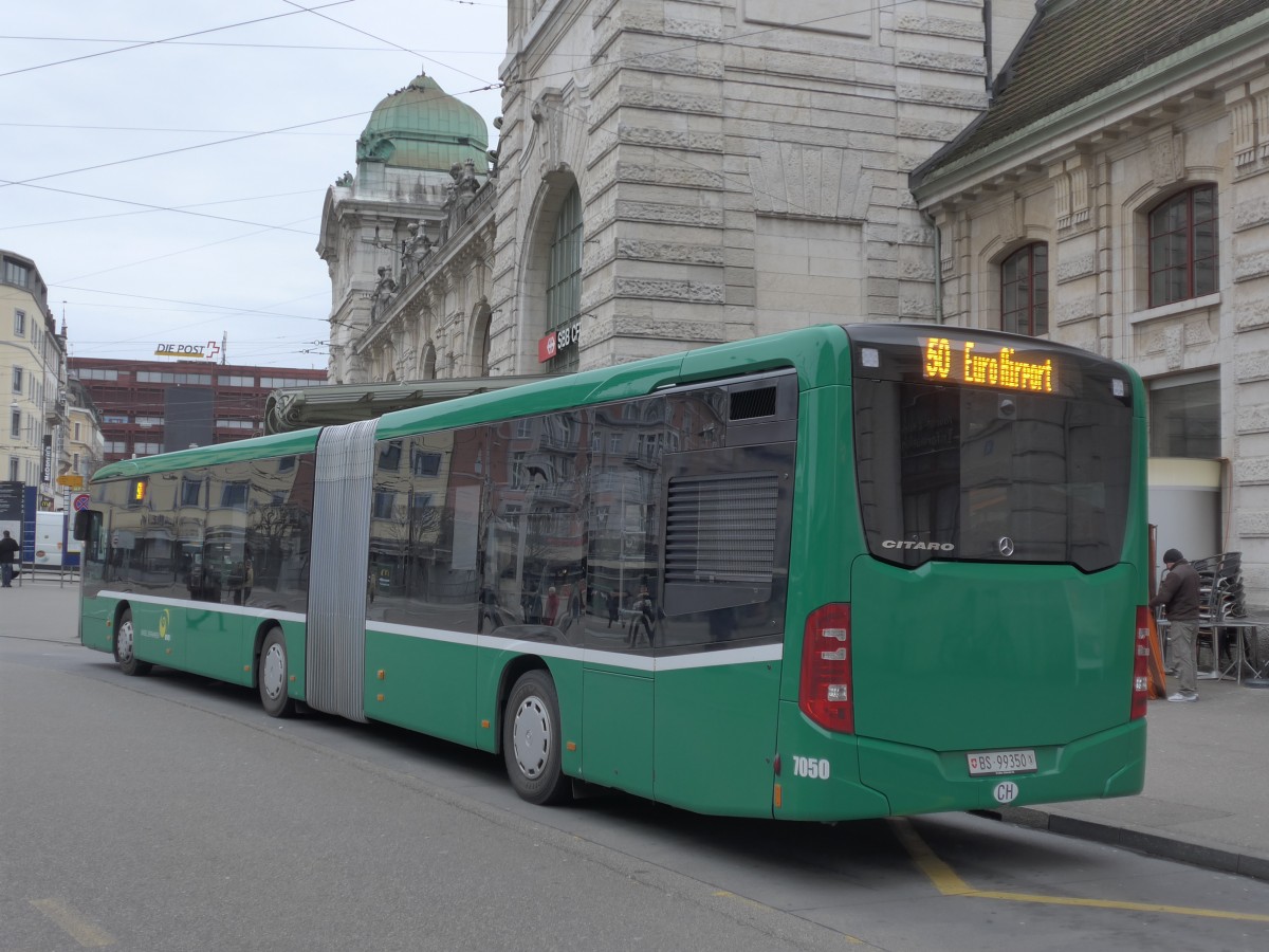 (168'746) - BVB Basel - Nr. 7050/BS 99'350 - Mercedes am 20. Februar 2016 beim Bahnhof Basel