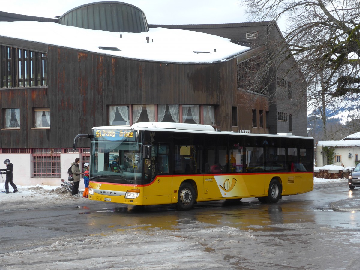 (168'795) - Flck, Brienz - Nr. 8/BE 643'926 - Setra am 21. Februar 2016 in Wasserwendi-Hasliberg, Dorf