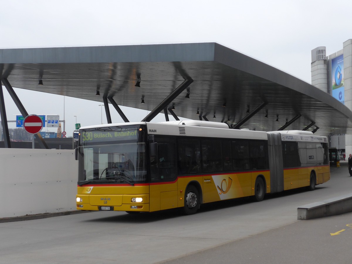 (168'896) - PostAuto Zrich - Nr. 164/ZH 587'799 - MAN (ex Nr. 26) am 24. Februar 2016 in Zrich, Flughafen