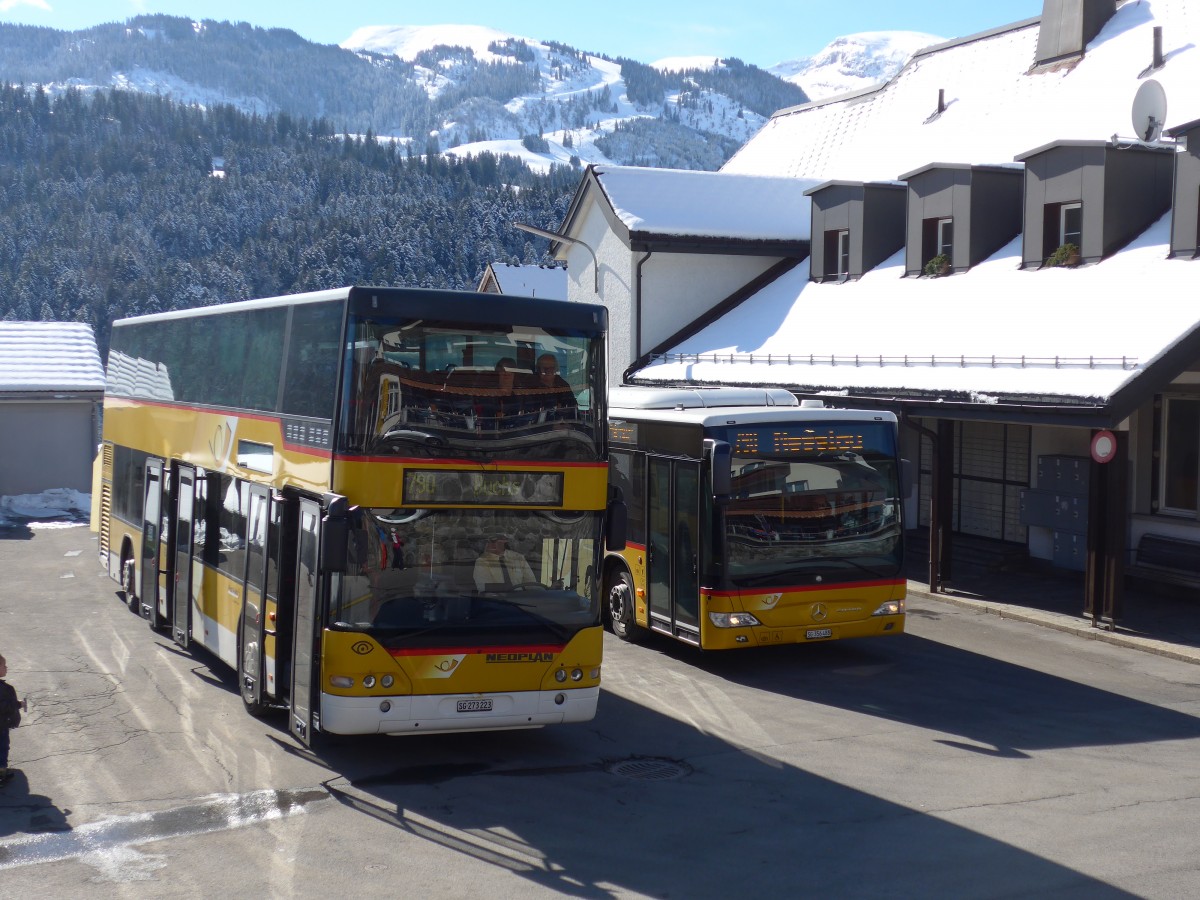 (168'953) - PostAuto Ostschweiz - SG 273'223 - Neoplan (ex P 27'022) am 27. Februar 2016 in Wildhaus, Dorf