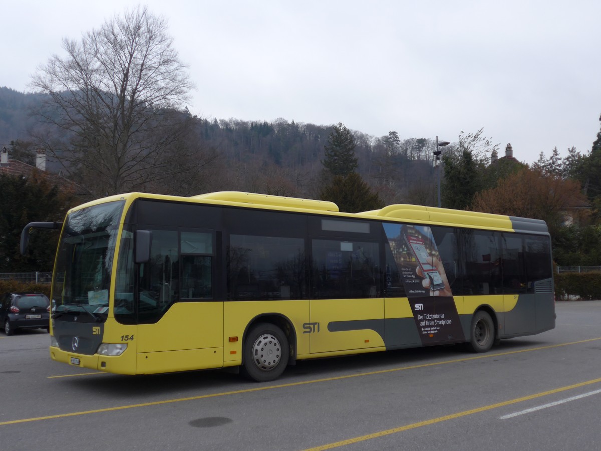 (169'015) - STI Thun - Nr. 154/BE 801'154 - Mercedes am 29. Februar 2016 bei der Schifflndte Thun