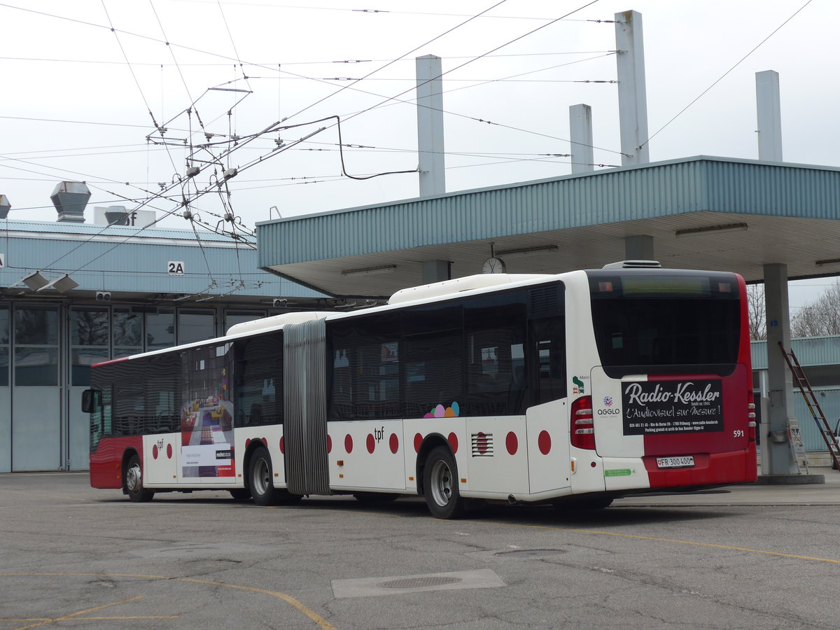 (169'234) - TPF Fribourg - Nr. 591/FR 300'400 - Mercedes am 13. Mrz 2016 in Fribourg, Garage