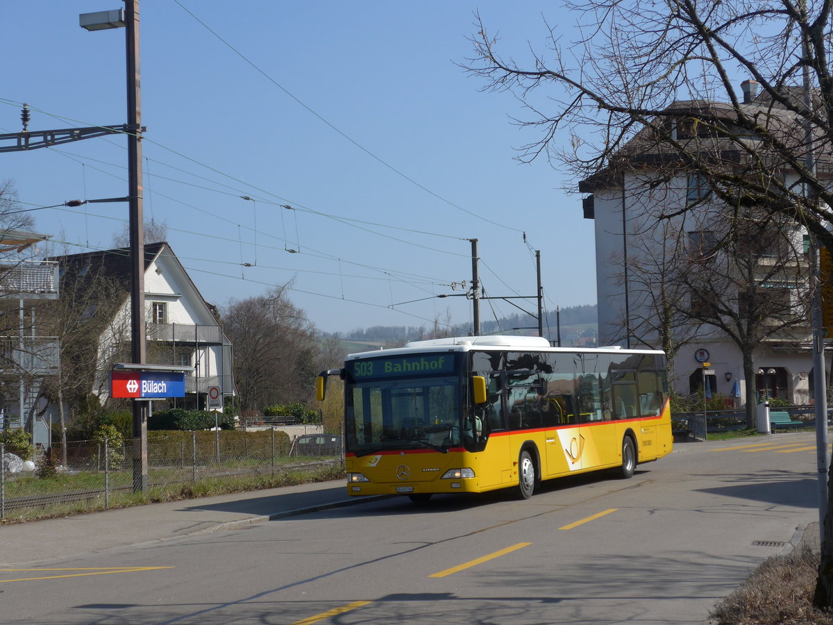 (169'317) - ASN Stadel - Nr. 198/ZH 401'766 - Mercedes am 19. Mrz 2016 beim Bahnhof Blach