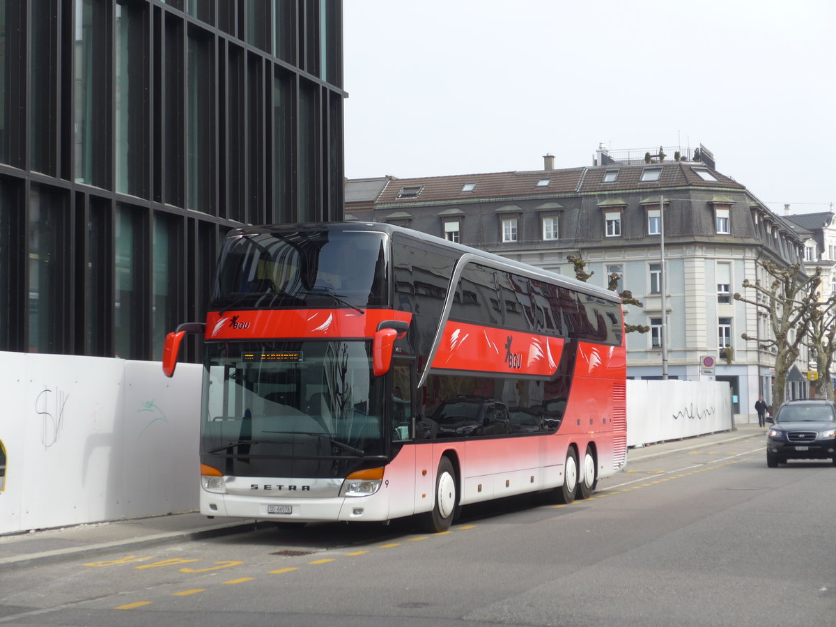 (169'361) - BGU Grenchen - Nr. 9/SO 66'578 - Setra (ex Blaguss, A-Wien) am 21. Mrz 2016 beim Hauptbahnhof Solothurn