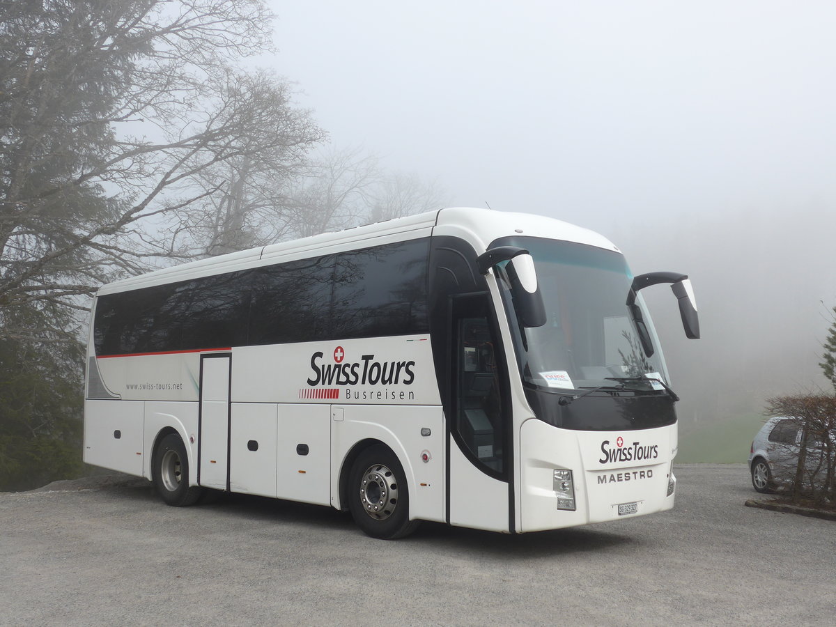 (169'647) - Swiss Tours, Gommiswald - SG 329'327 - Volvo/Barbi am 2. April 2016 in Teufen, Restaurant Waldegg