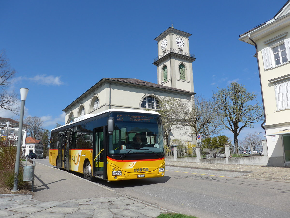 (169'895) - PostAuto Ostschweiz - AR 14'853 - Iveco am 12. April 2016 in Heiden, Post