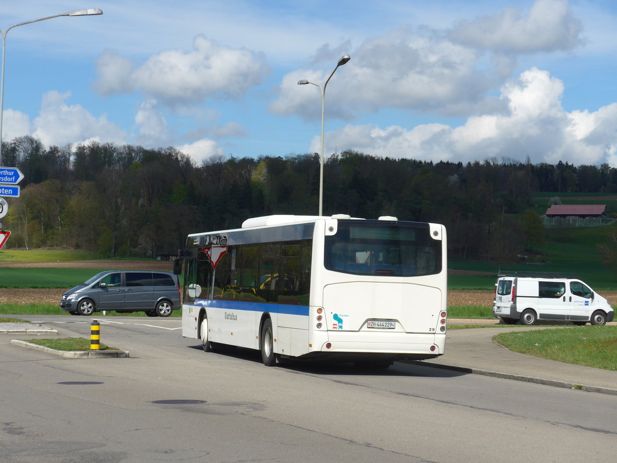 (170'049) - Maag, Kloten - Nr. 29/ZH 444'229 - Neoplan (ex VBZ Zrich Nr. 258) am 14. April 2016 in Kloten, Grindel