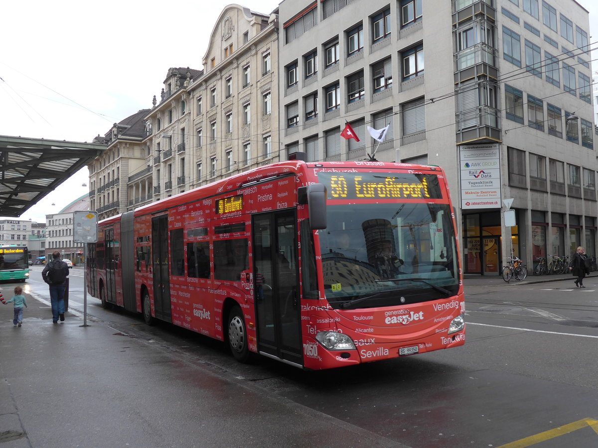 (170'070) - BVB Basel - Nr. 7050/BS 99'350 - Mercedes am 16. April 2016 beim Bahnhof Basel