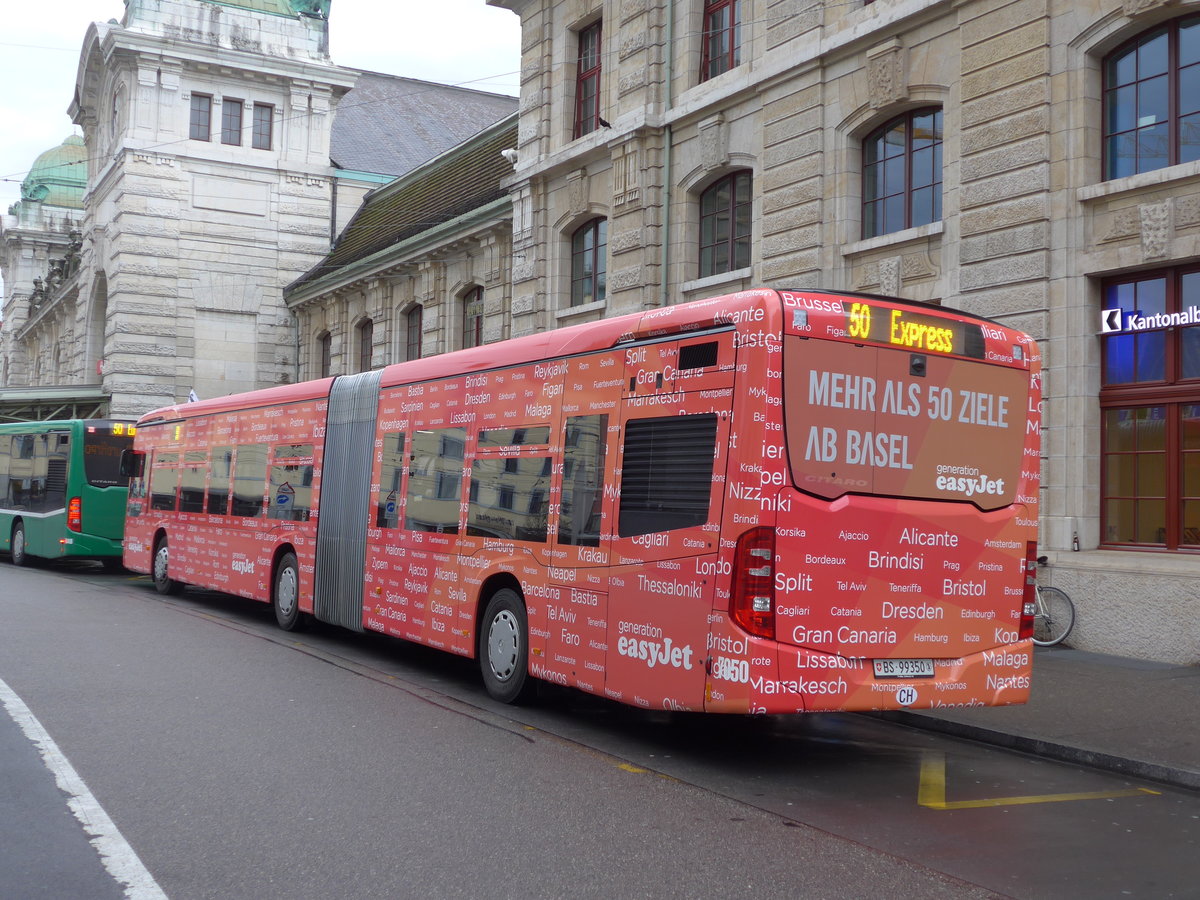 (170'071) - BVB Basel - Nr. 7050/BS 99'350 - Mercedes am 16. April 2016 beim Bahnhof Basel