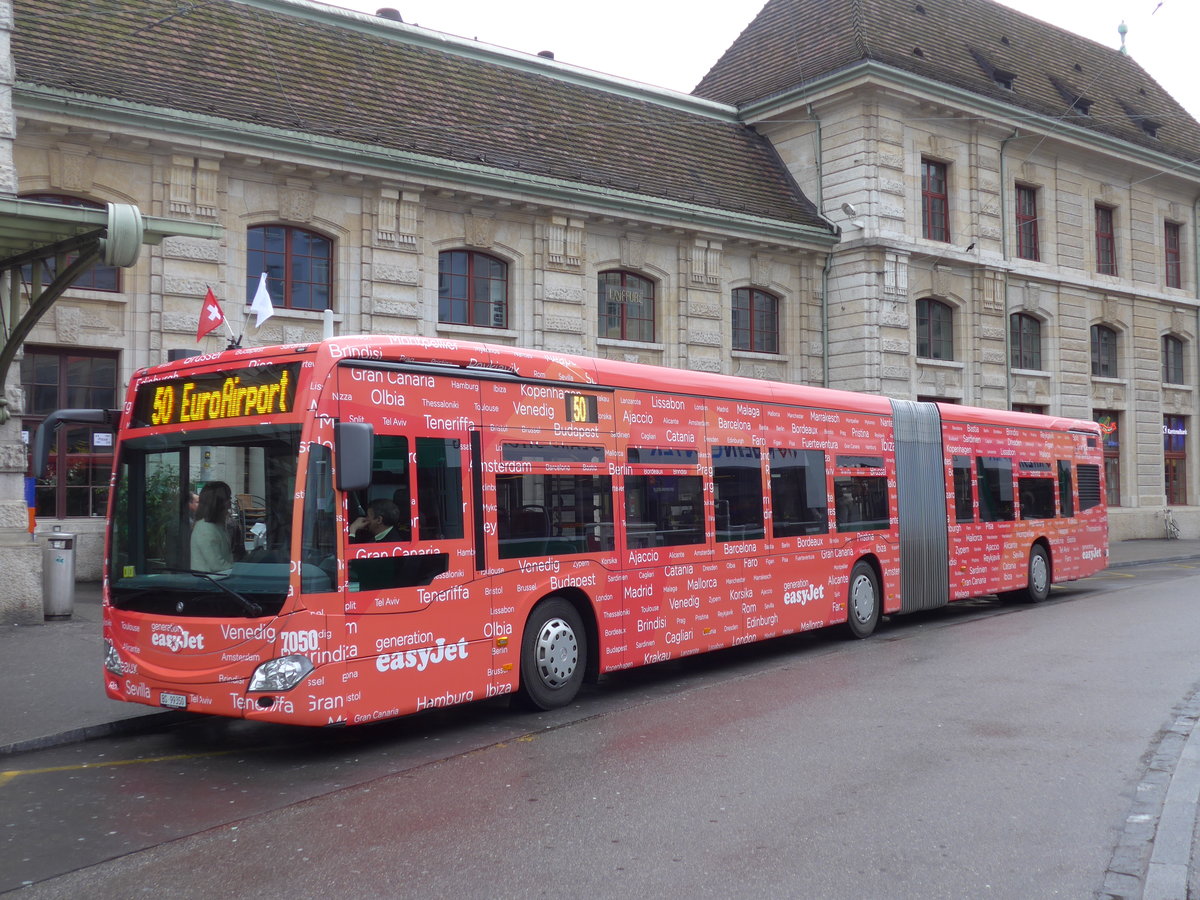 (170'075) - BVB Basel - Nr. 7050/BS 99'350 - Mercedes am 16. April 2016 beim Bahnhof Basel