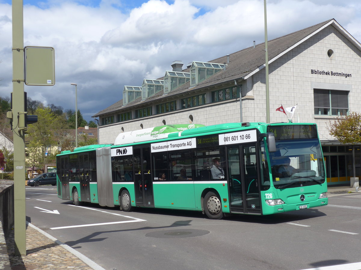 (170'130) - BVB Basel - Nr. 726/BS 6685 - Mercedes am 16. April 2016 in Bottmingen, Schloss