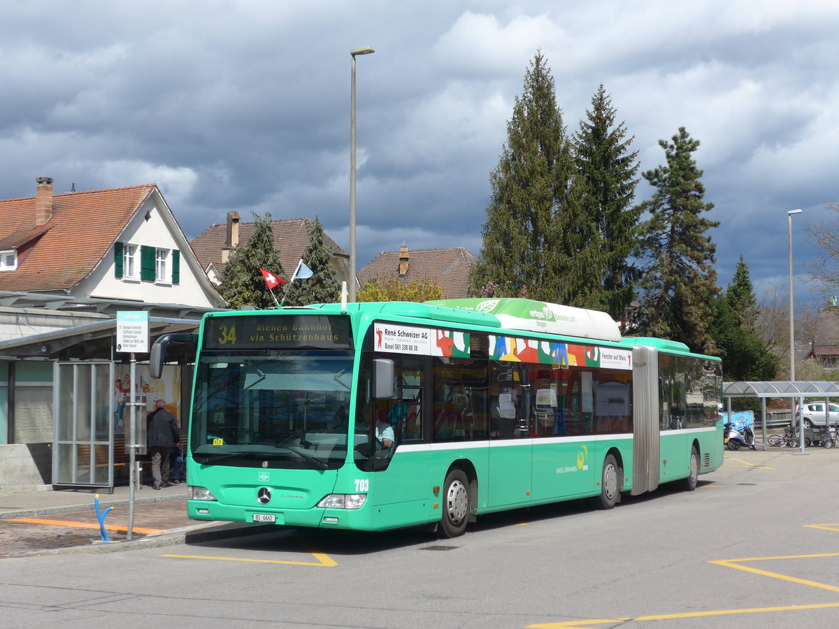 (170'136) - BVB Basel - Nr. 703/BS 6662 - Mercedes am 16. April 2016 in Bottmingen, Schloss