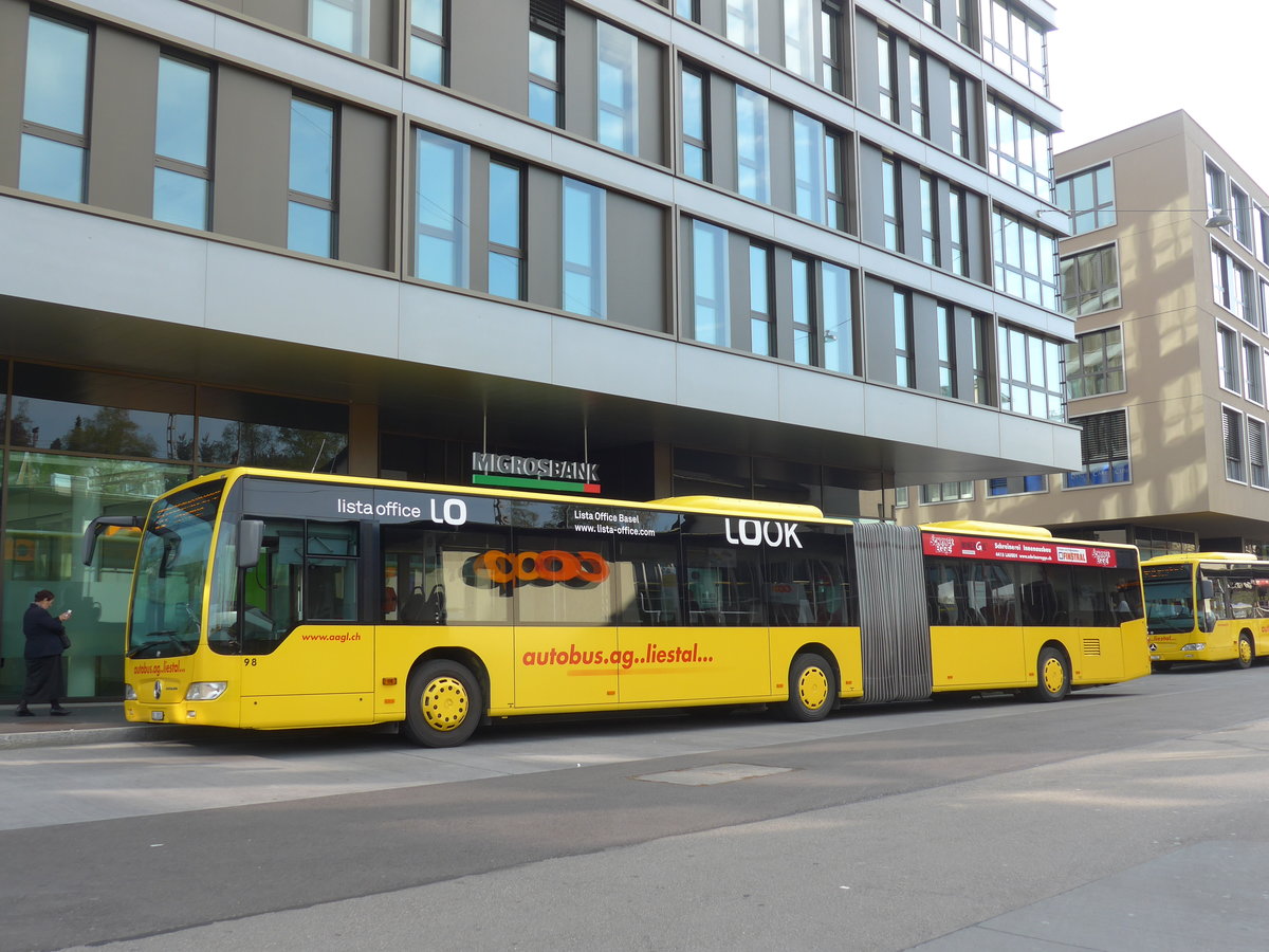 (170'249) - AAGL Liestal - Nr. 98/BL 28'824 - Mercedes am 30. April 2016 beim Bahnhof Liestal