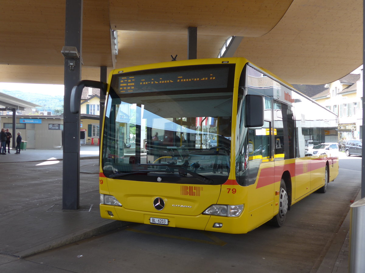 (170'271) - BLT Oberwil - Nr. 79/BL 6203 - Mercedes am 30. April 2016 beim Bahnhof Dornach-Arlesheim